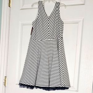 KnitWorks Girls Size 10 Dress Navy and White